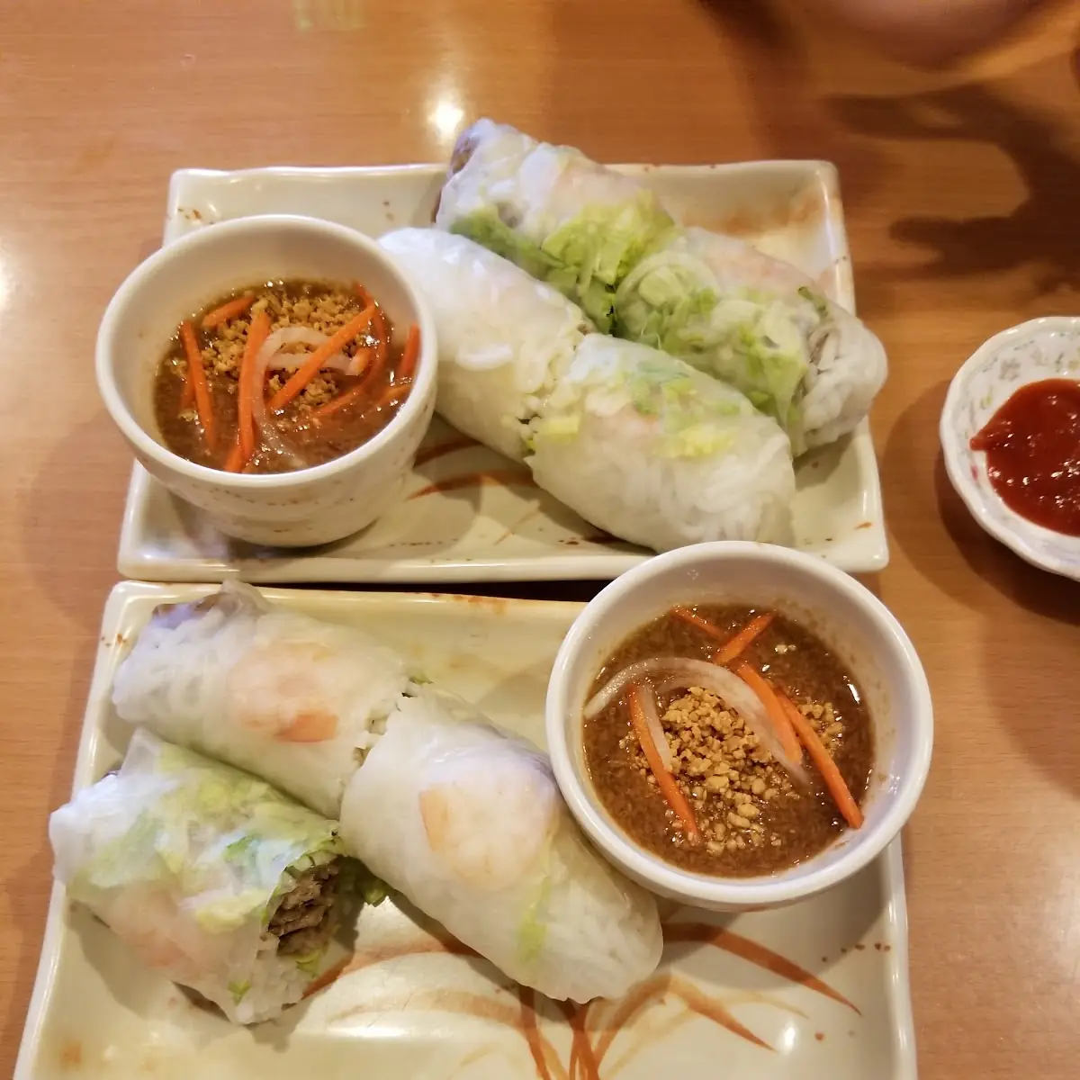 Spring Rolls with Peanut Butter Sauce