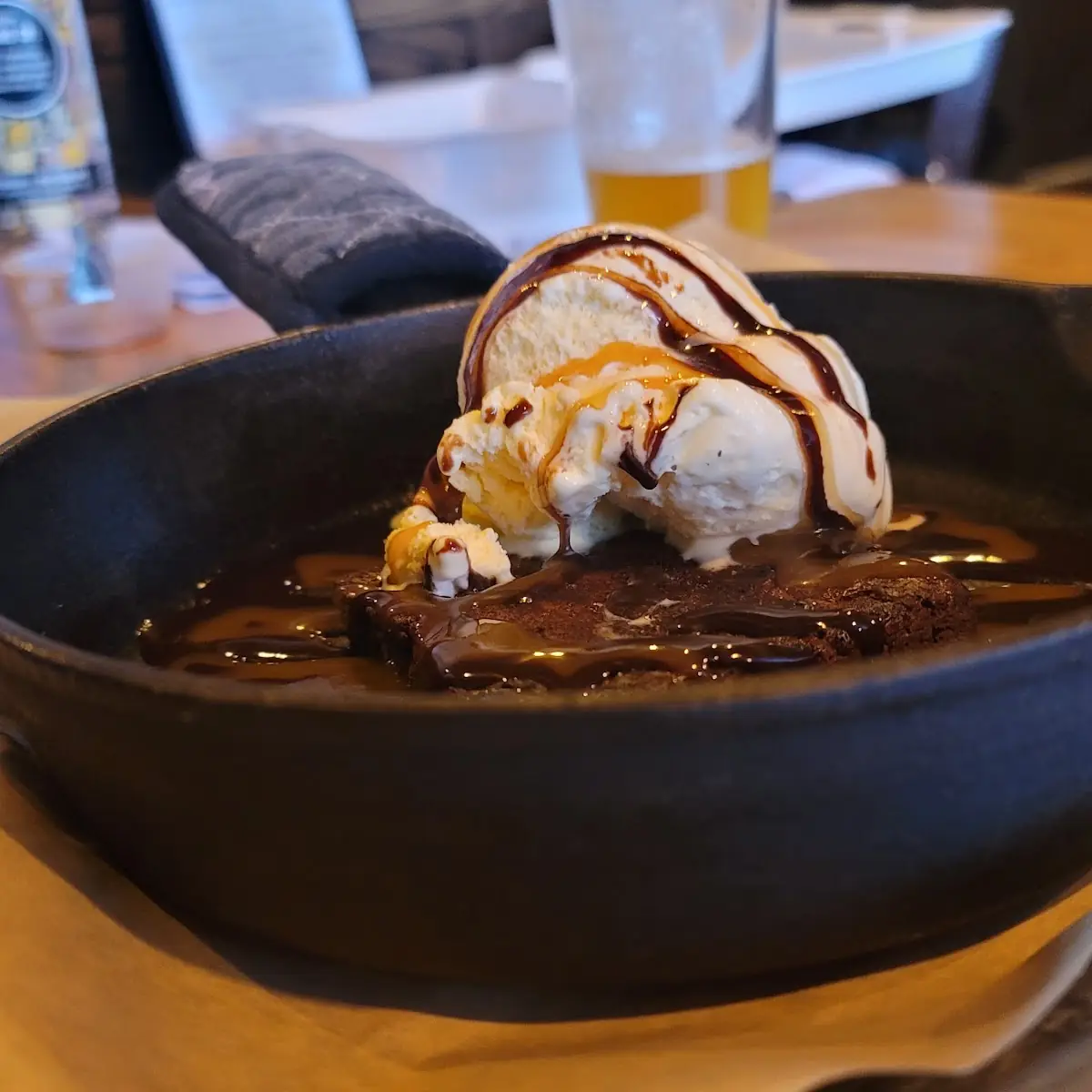 Skillet Hot Fudge Brownie