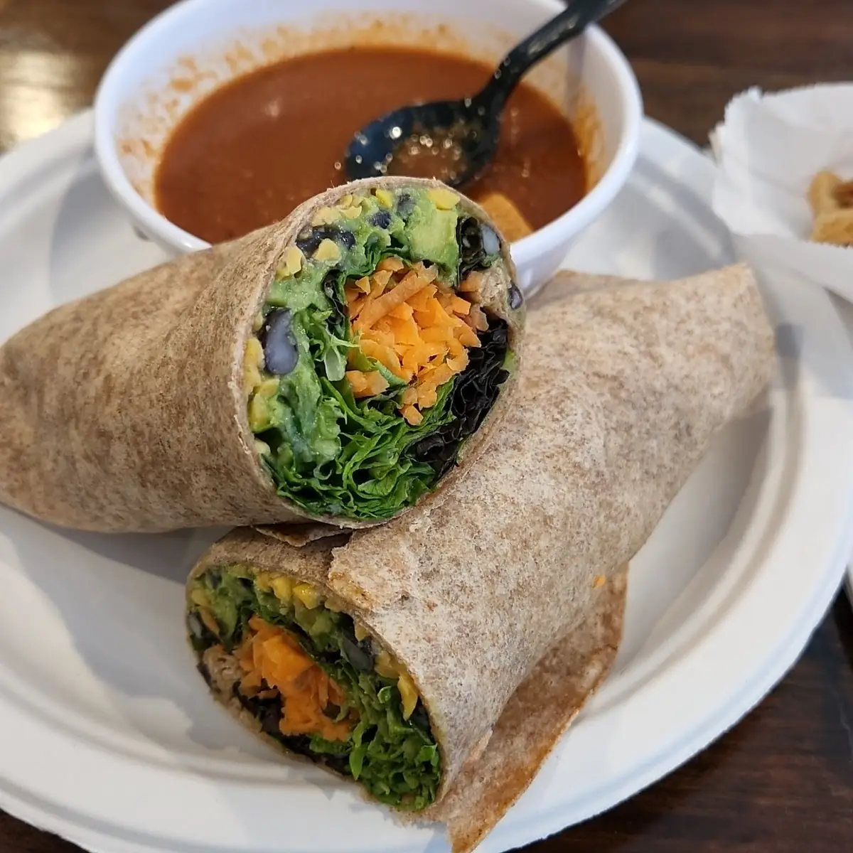 Veggie Wrap × Tomato Basil Soup