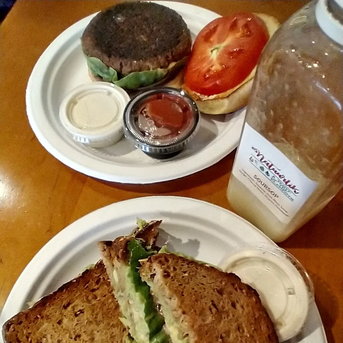 Avocado Toast and Black Bean Burger
