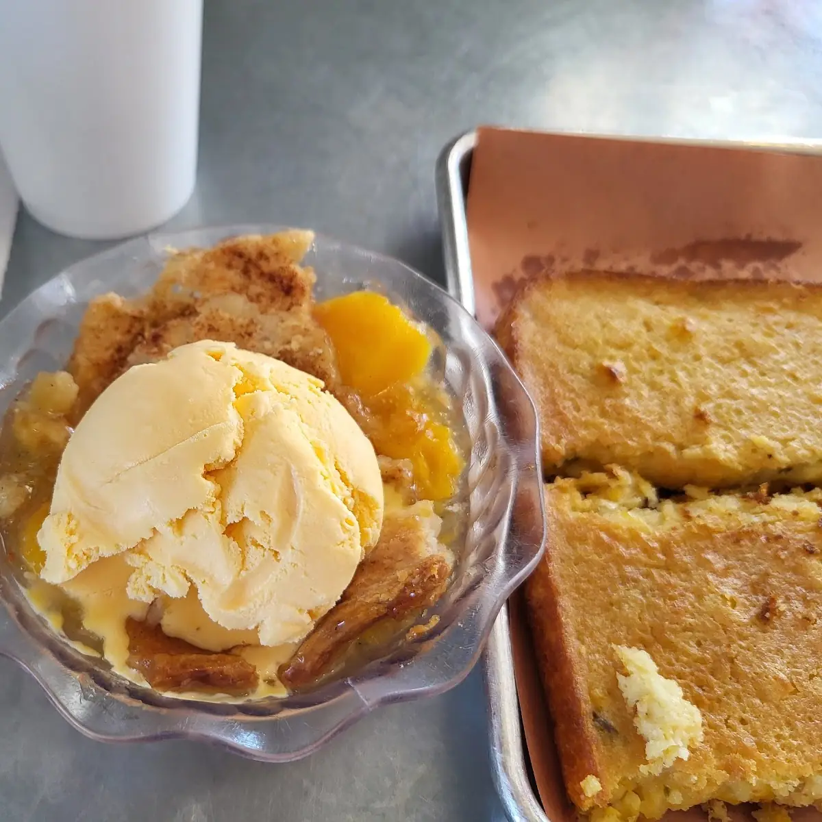 Peach Cobbler Ala Mode