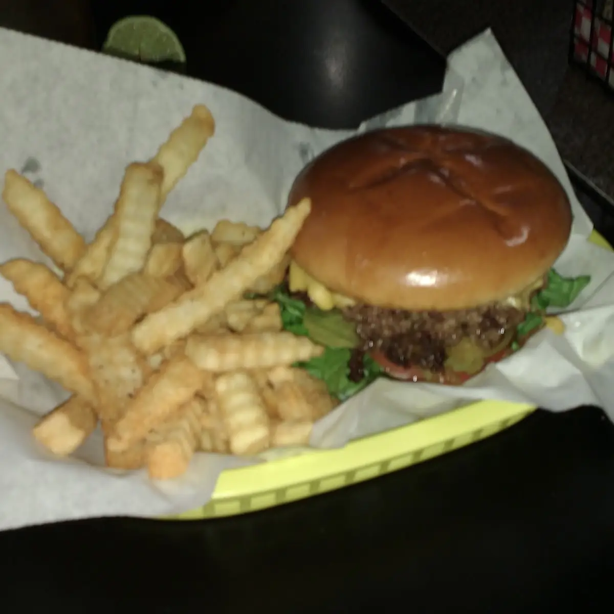 Double Cheeseburger and Fries