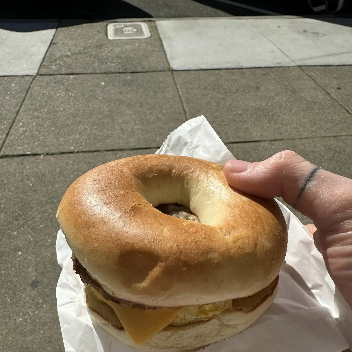 Sausage Egg and Cheese Breakfast Sandwich