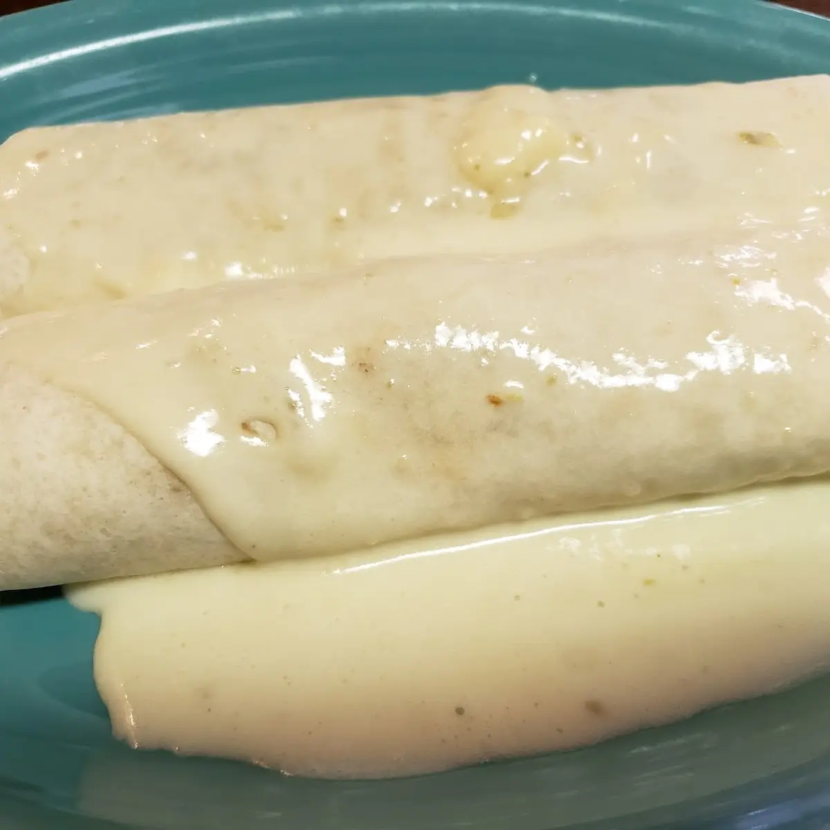 Burritos with Cheese Sauce
