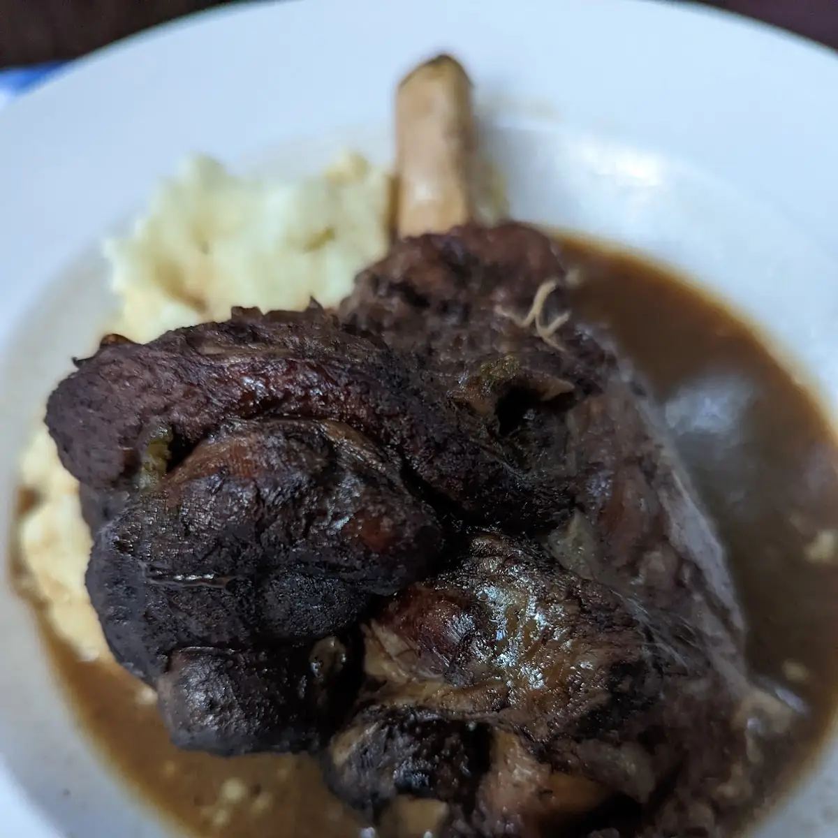 Pepper-Braised Lamb Shank Mashed Potatoes