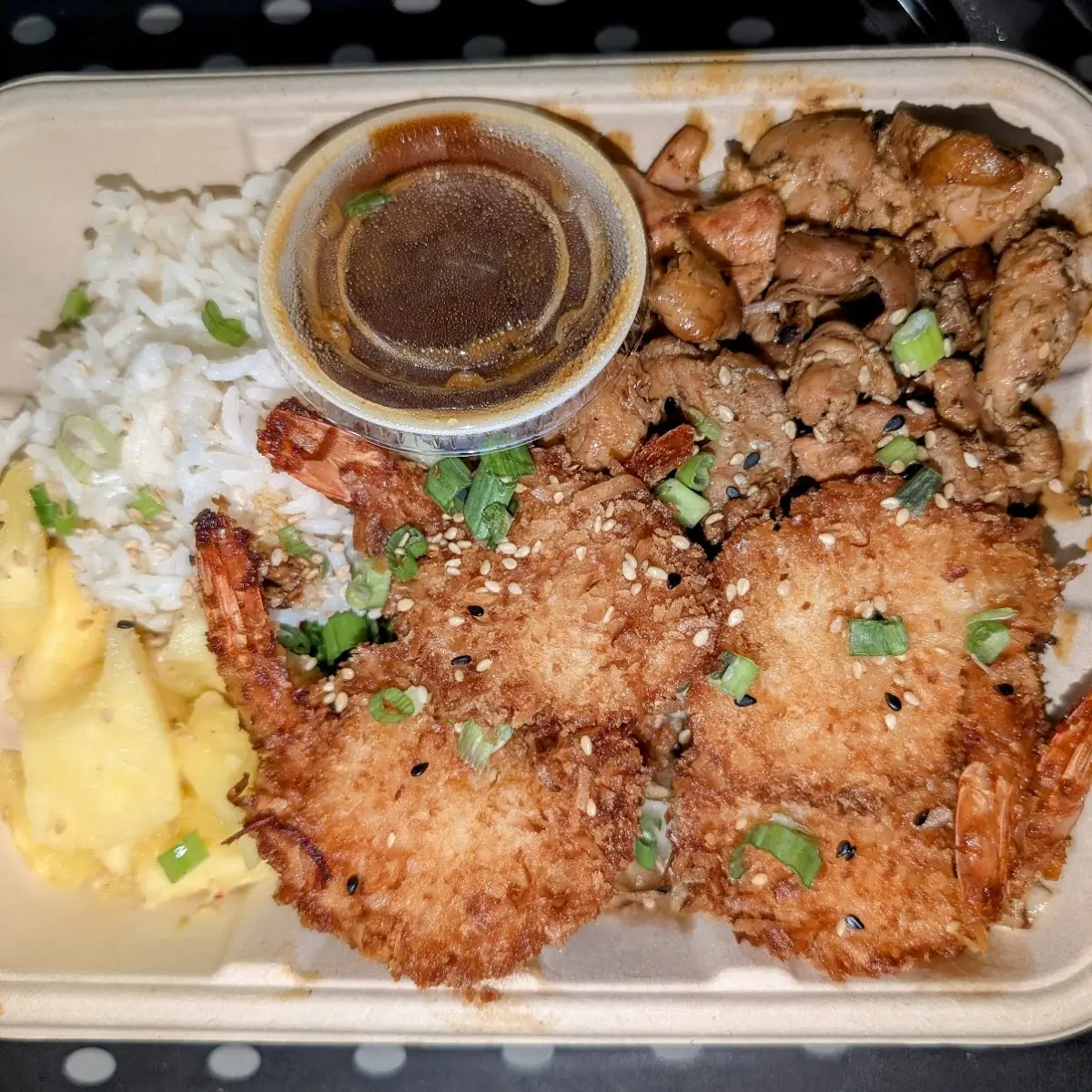 Large Mixed Plate Shrimp & Hawaiian BBQ Chicken