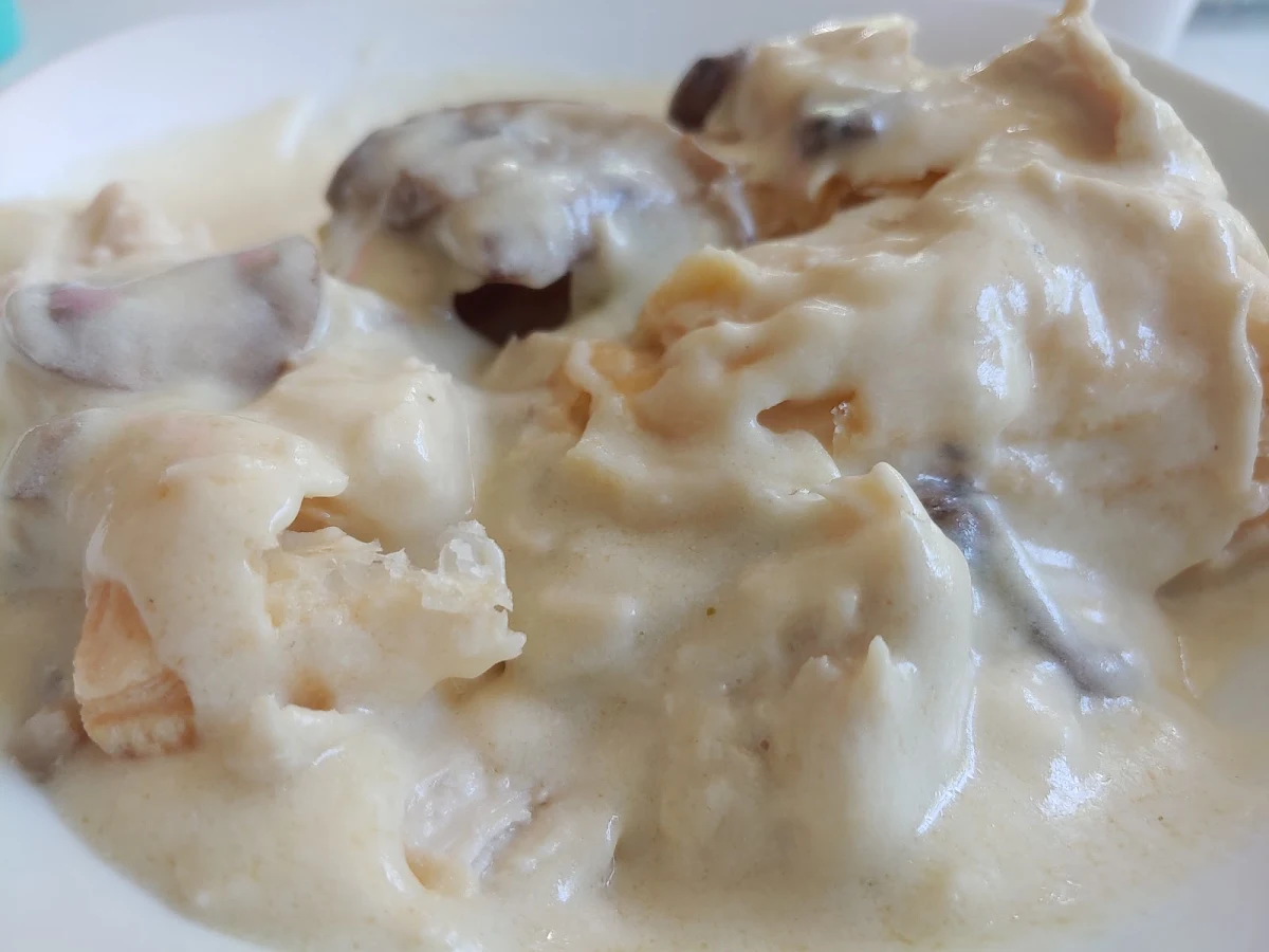 Creamy Chicken over Puff Pastry