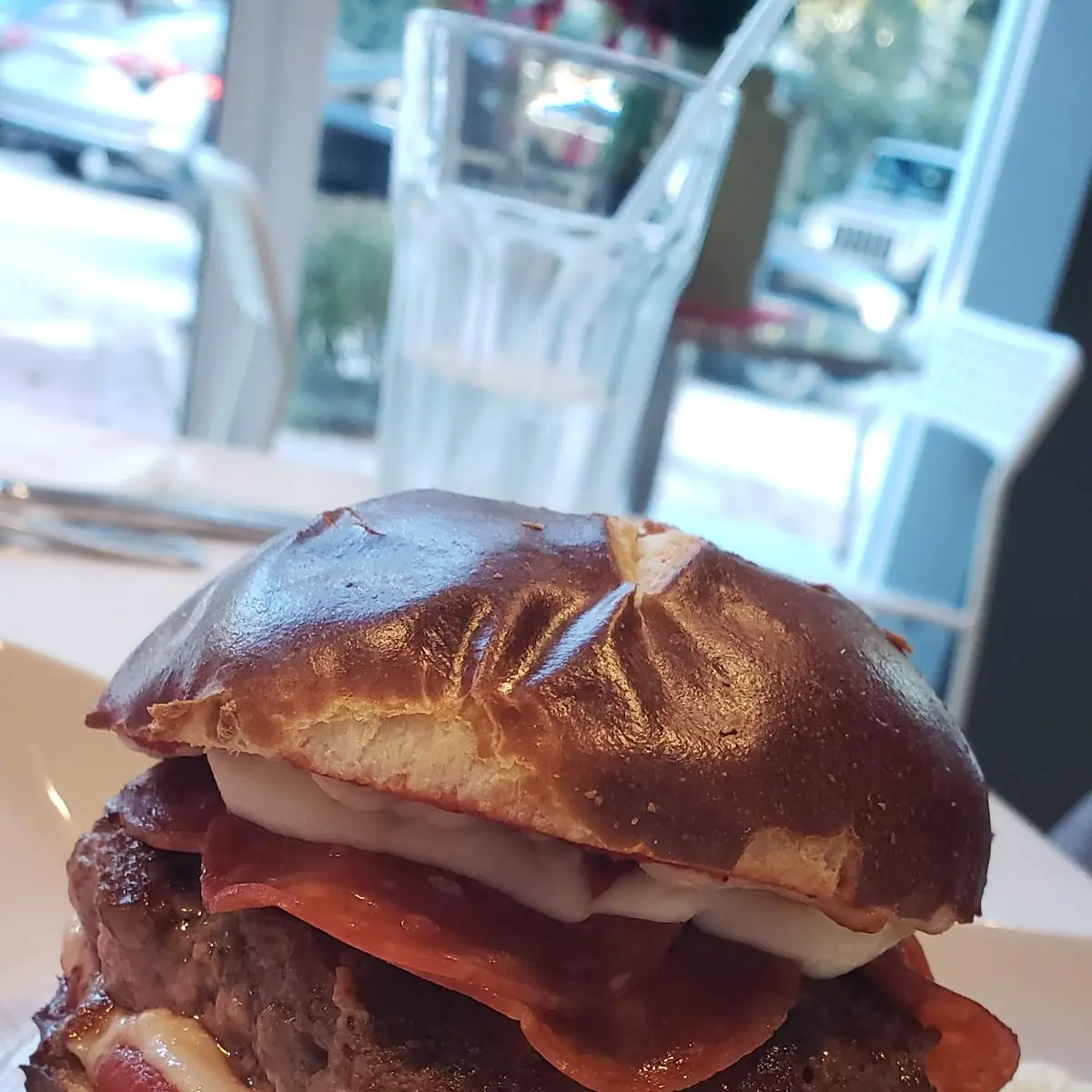 Premium Pretzel Burger