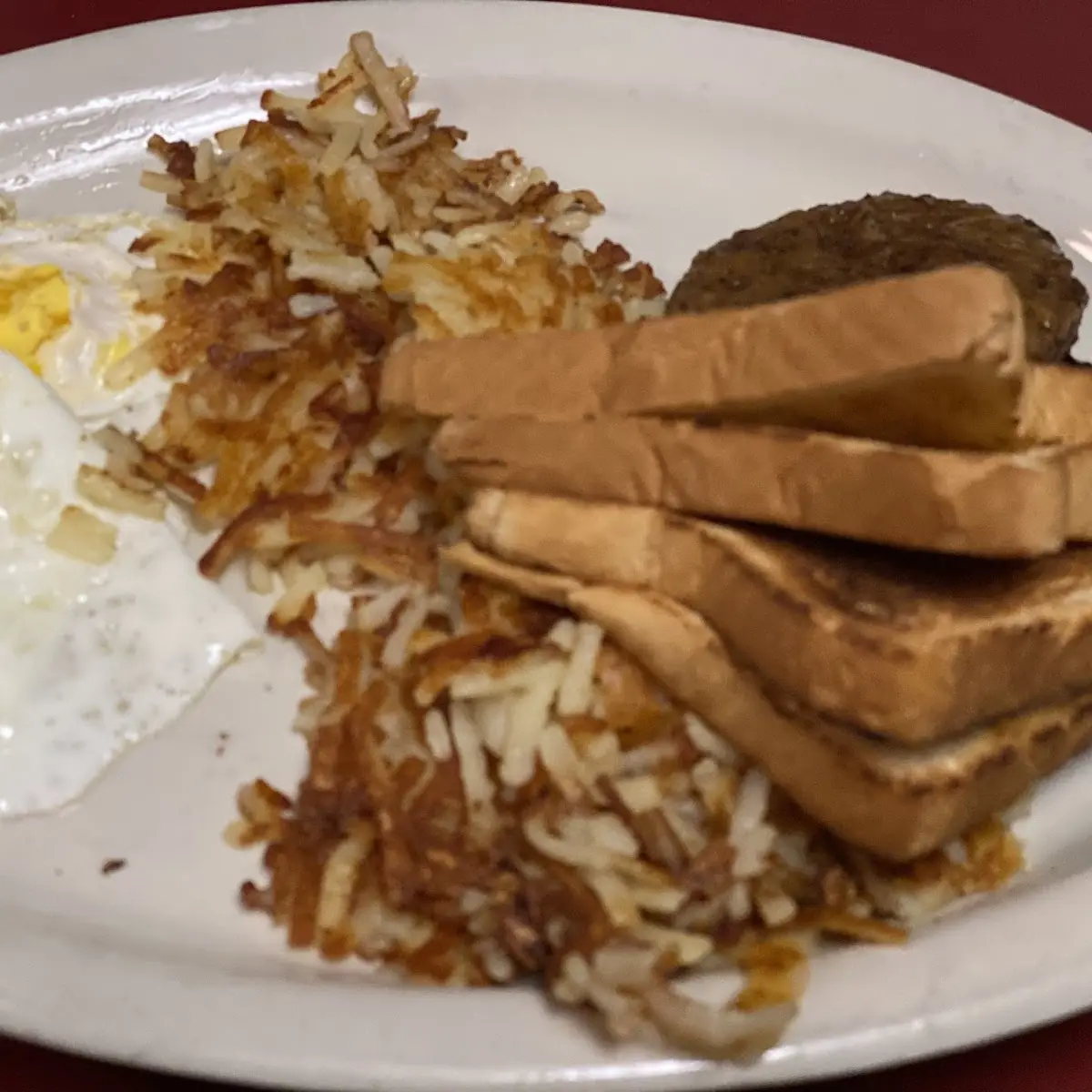 Eggs and Toast Hash Browns