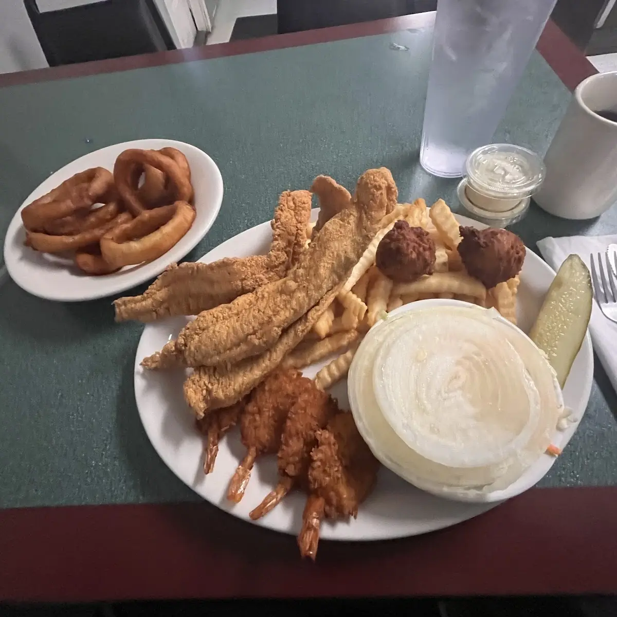 Fish Combo Meal with Onion Rings