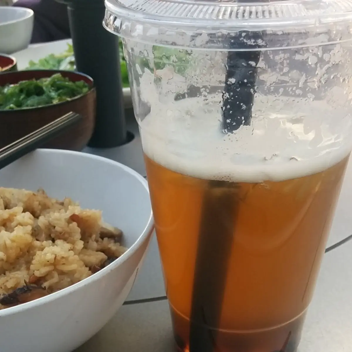 Green Tea with Boba