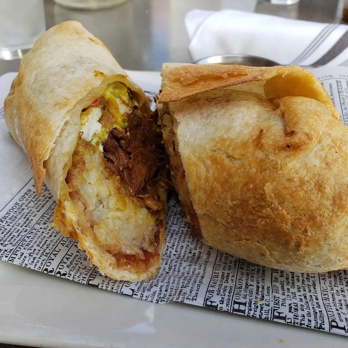 Breakfast Burrito Braised Short Rib