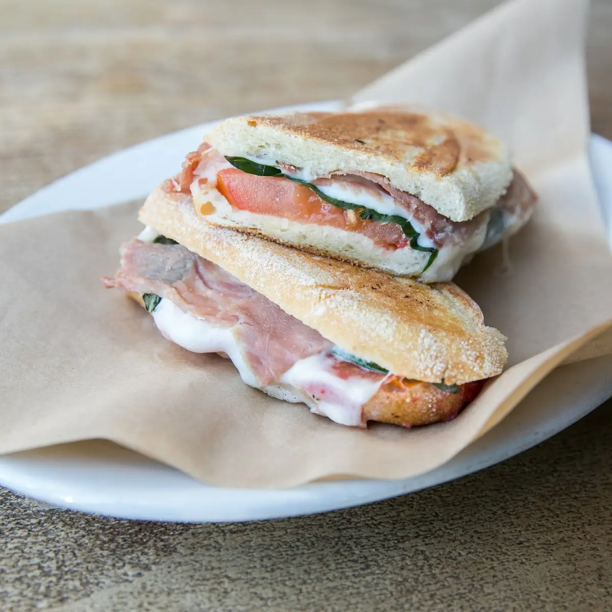 Tomato Mozzarella Basil Panini