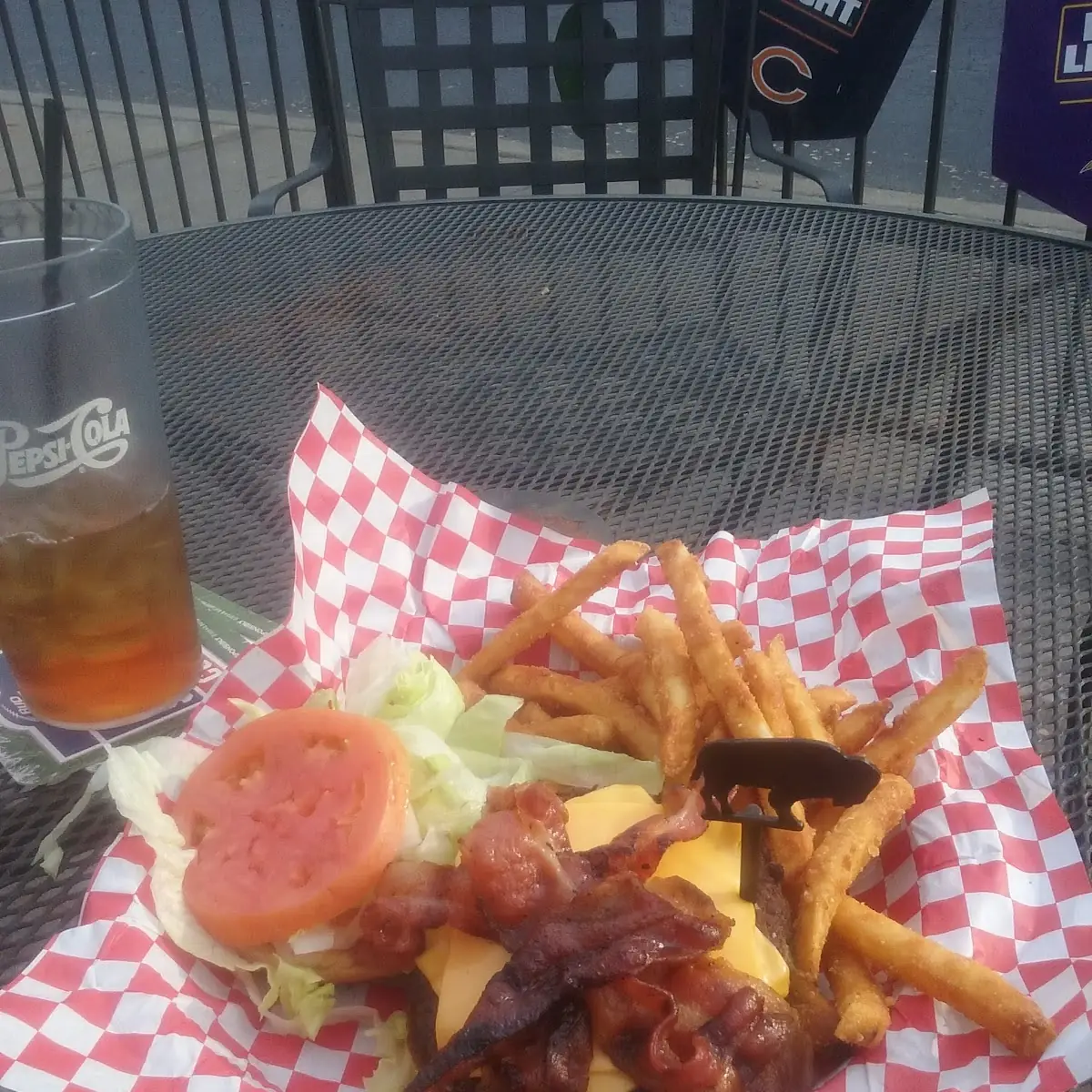 Bacon Bacon Cheeseburger with Fries