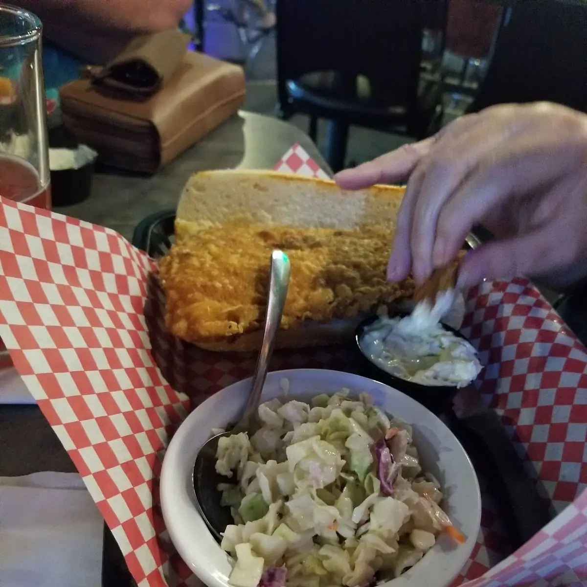 Fish Sandwich with Coleslaw
