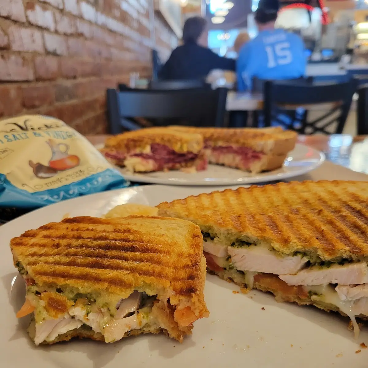 Chicken Panini and Rueben Sandwich