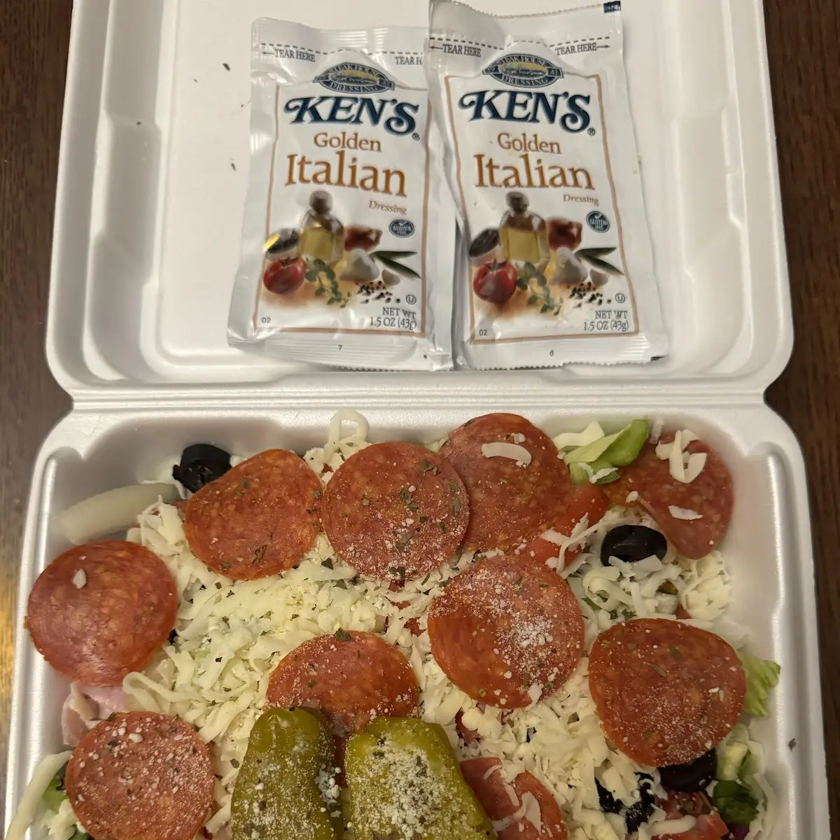 Italian Salad with Salad Dressing
