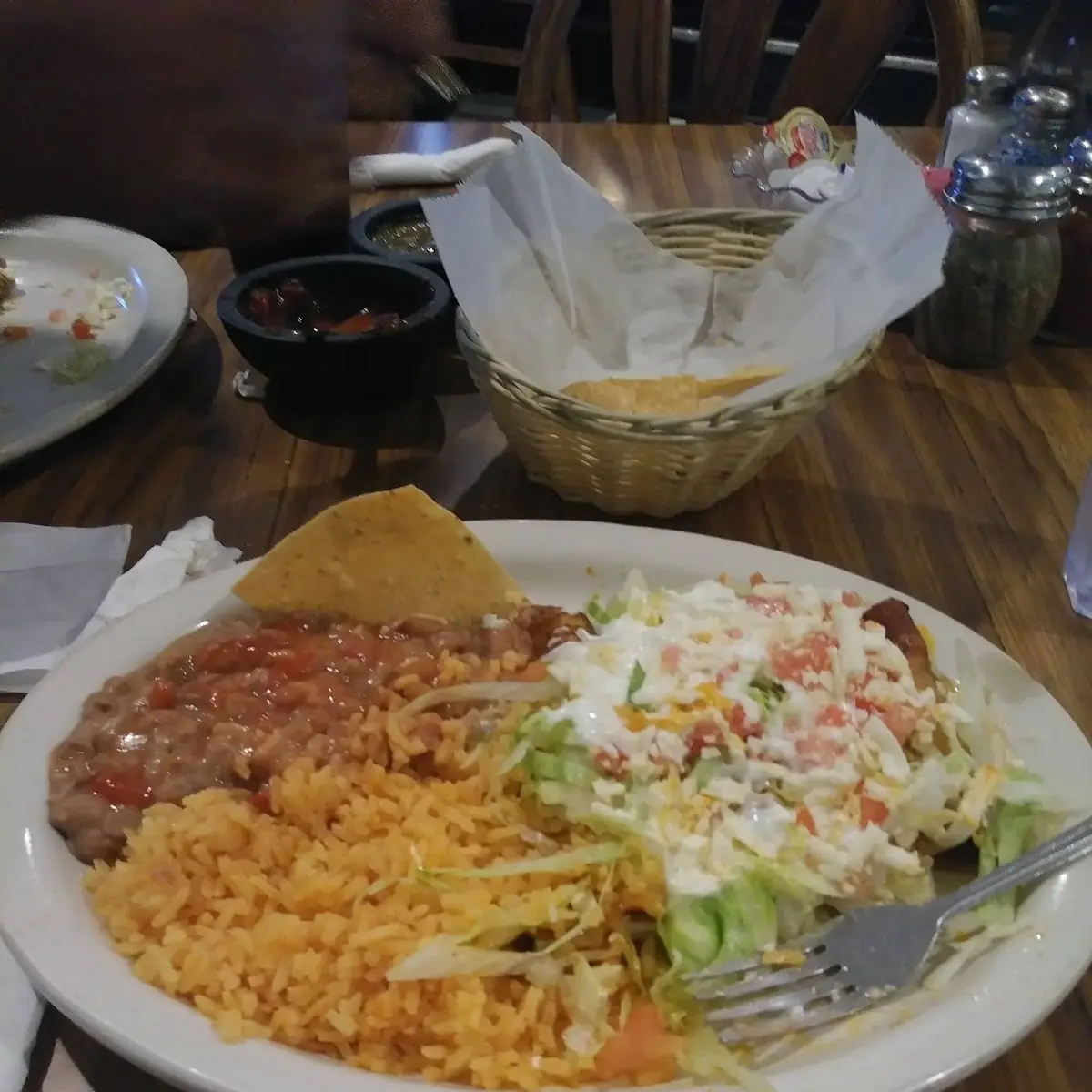 Chunky Beef Enchilada Plate