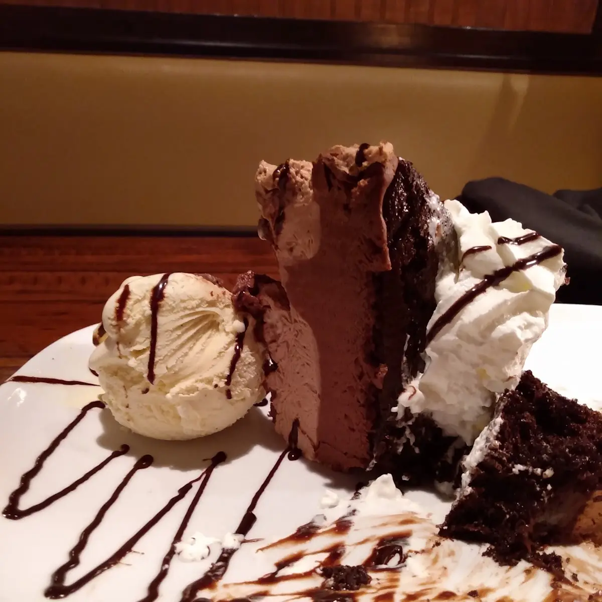 Chocolate Cake with Vanilla Ice-Cream