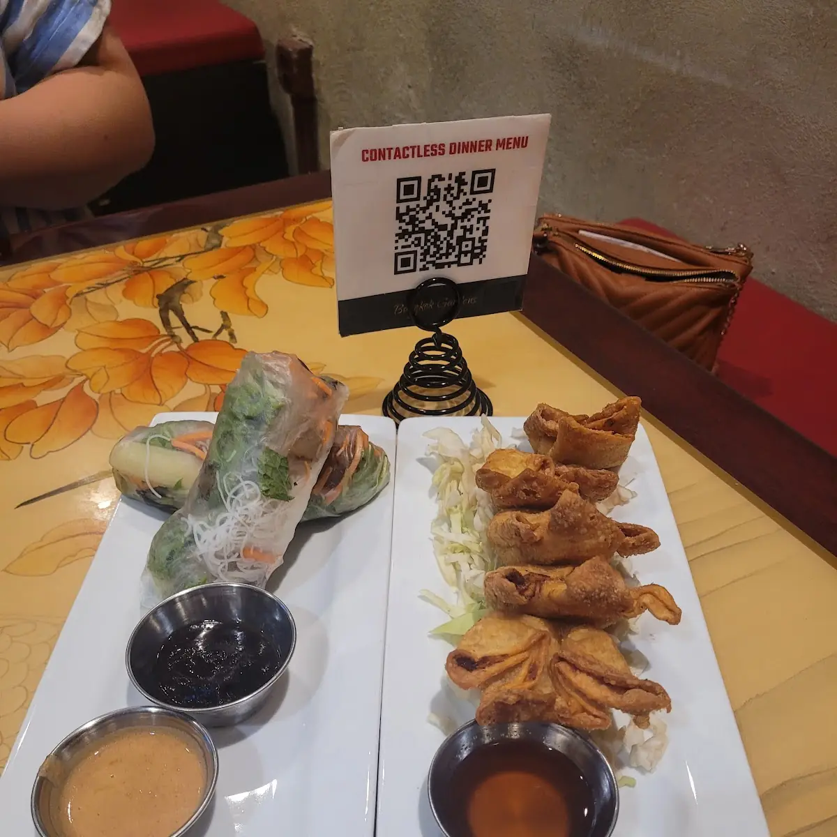 Spring Rolls and Crab Rangoon
