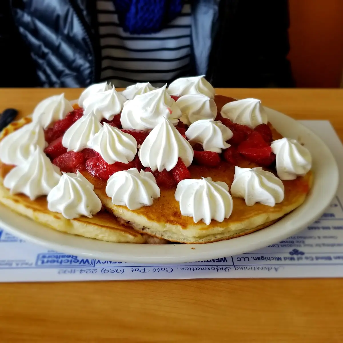 Strawberry and Creme Pancakes