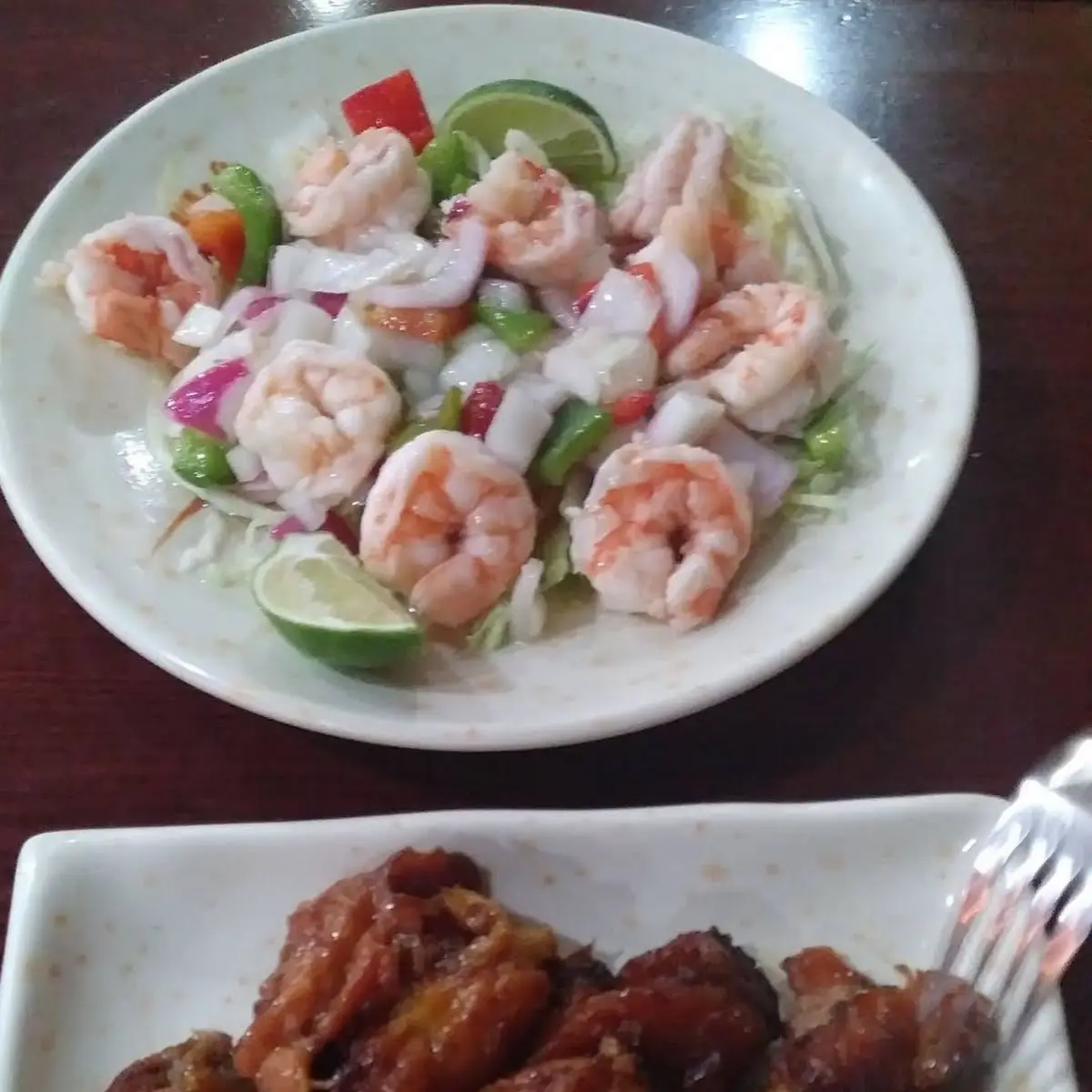 BBQ Chicken with Shrimp Salad