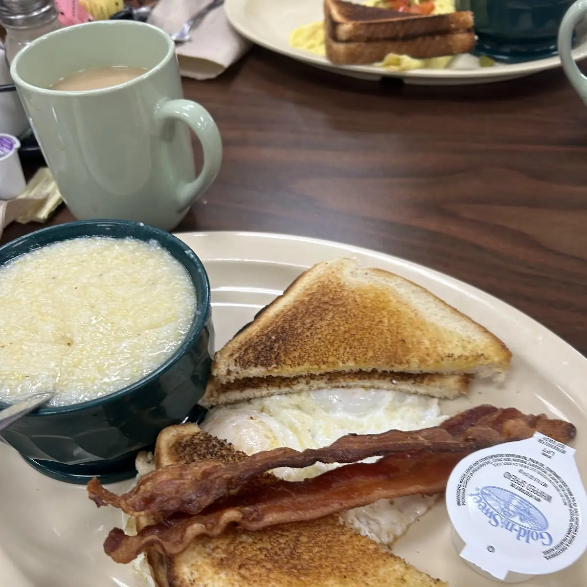 Bacon Eggs Grits Toast