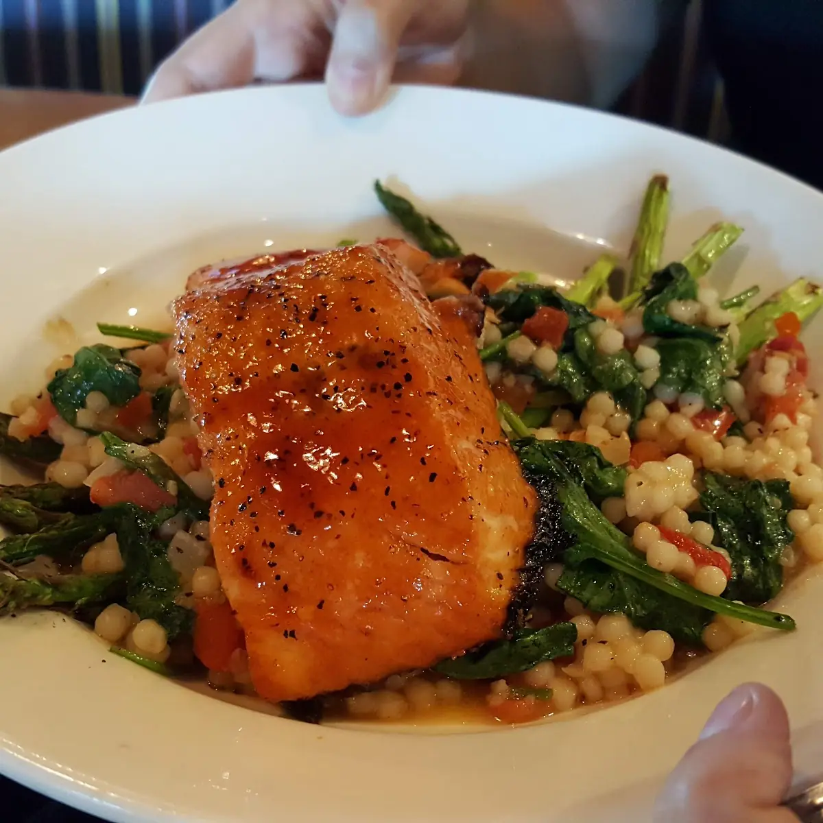Enlightened Cherry Chipotle Glazed Salmon