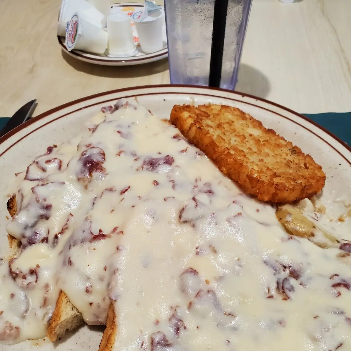 Topped with Cream Chipped Beef