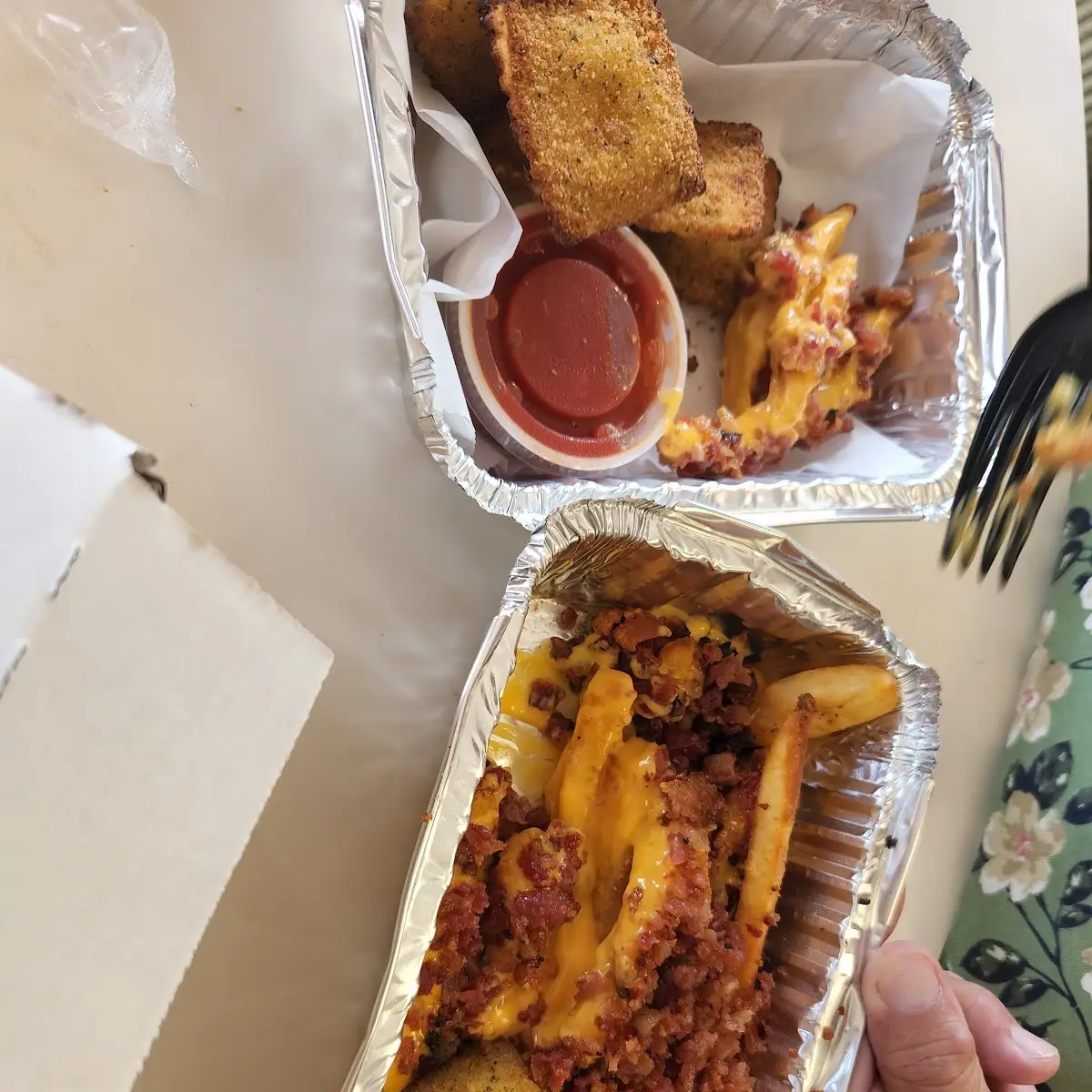 Bacon Cheese Fries and Breaded Ravioli