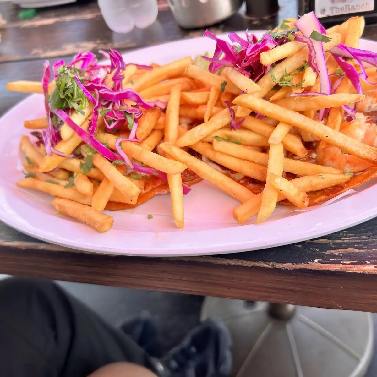 Shrimp Tacos and Fries