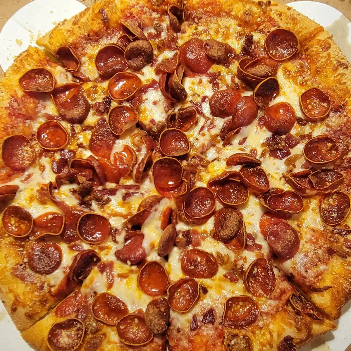 Old World Pepperoni Bacon and Extra Cheese
