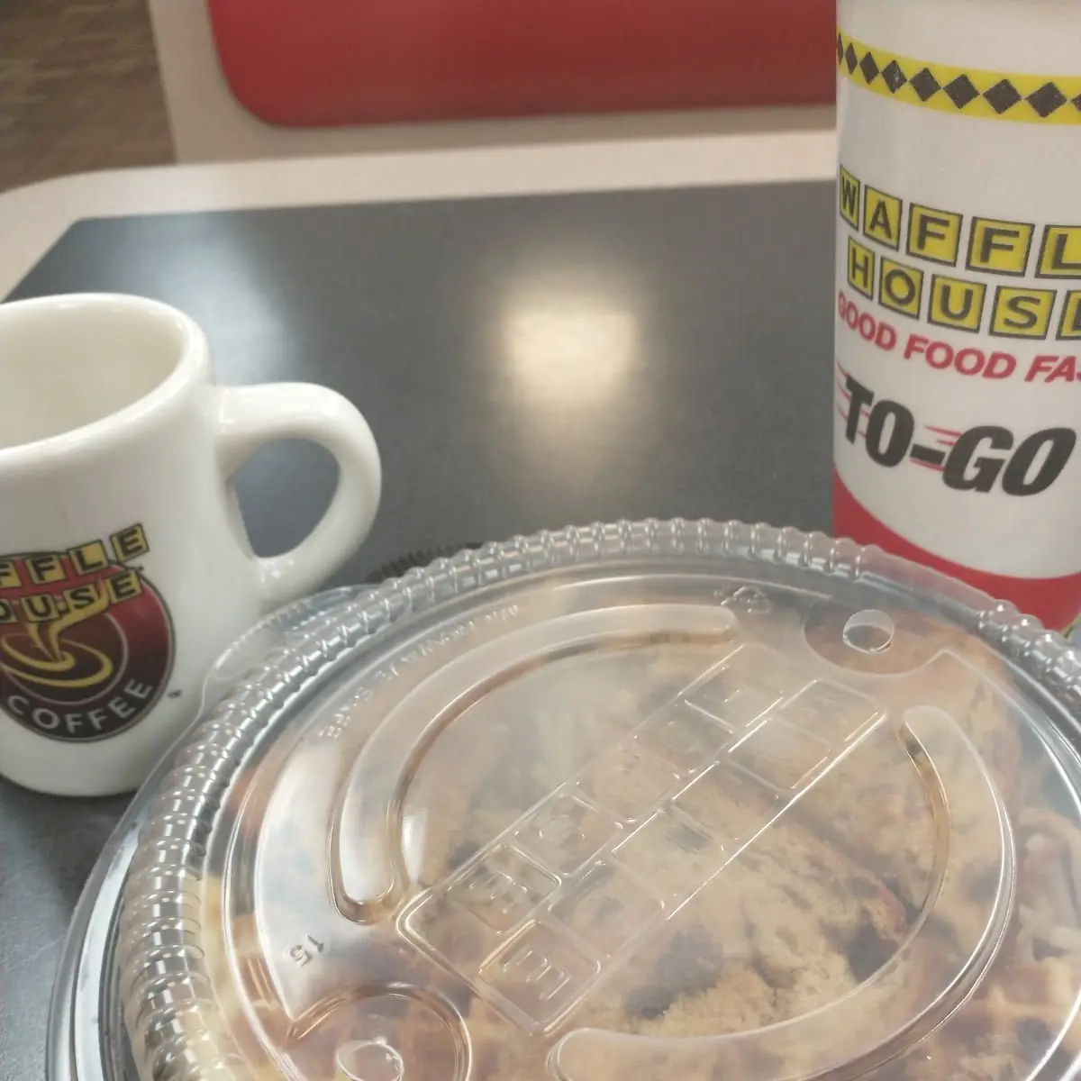 Waffle with Pecan Hash Browns