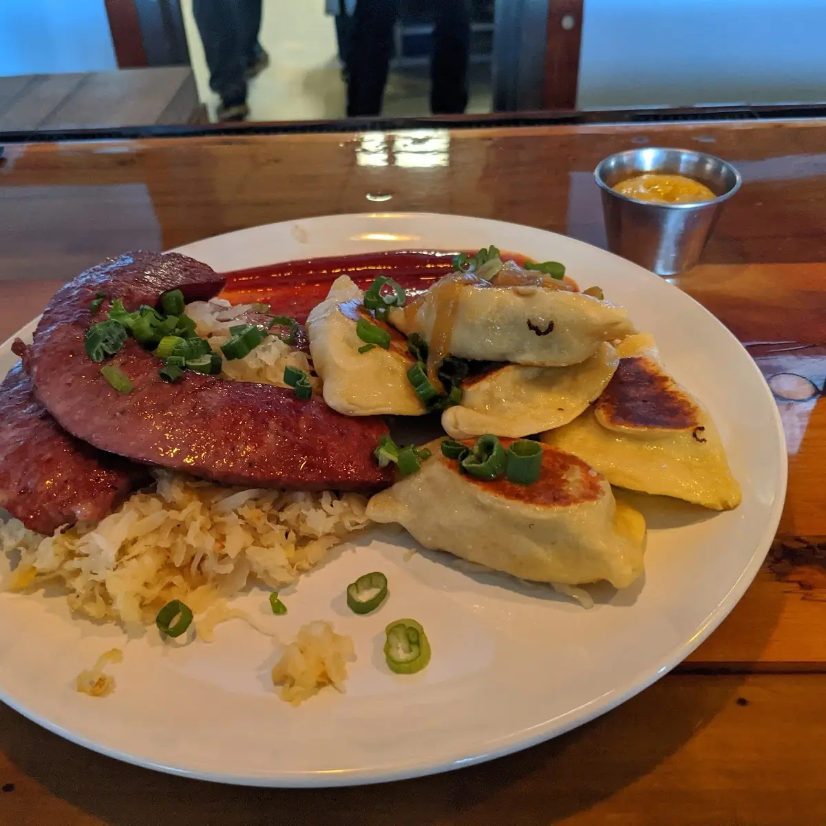 Pierogies and Kielbasa