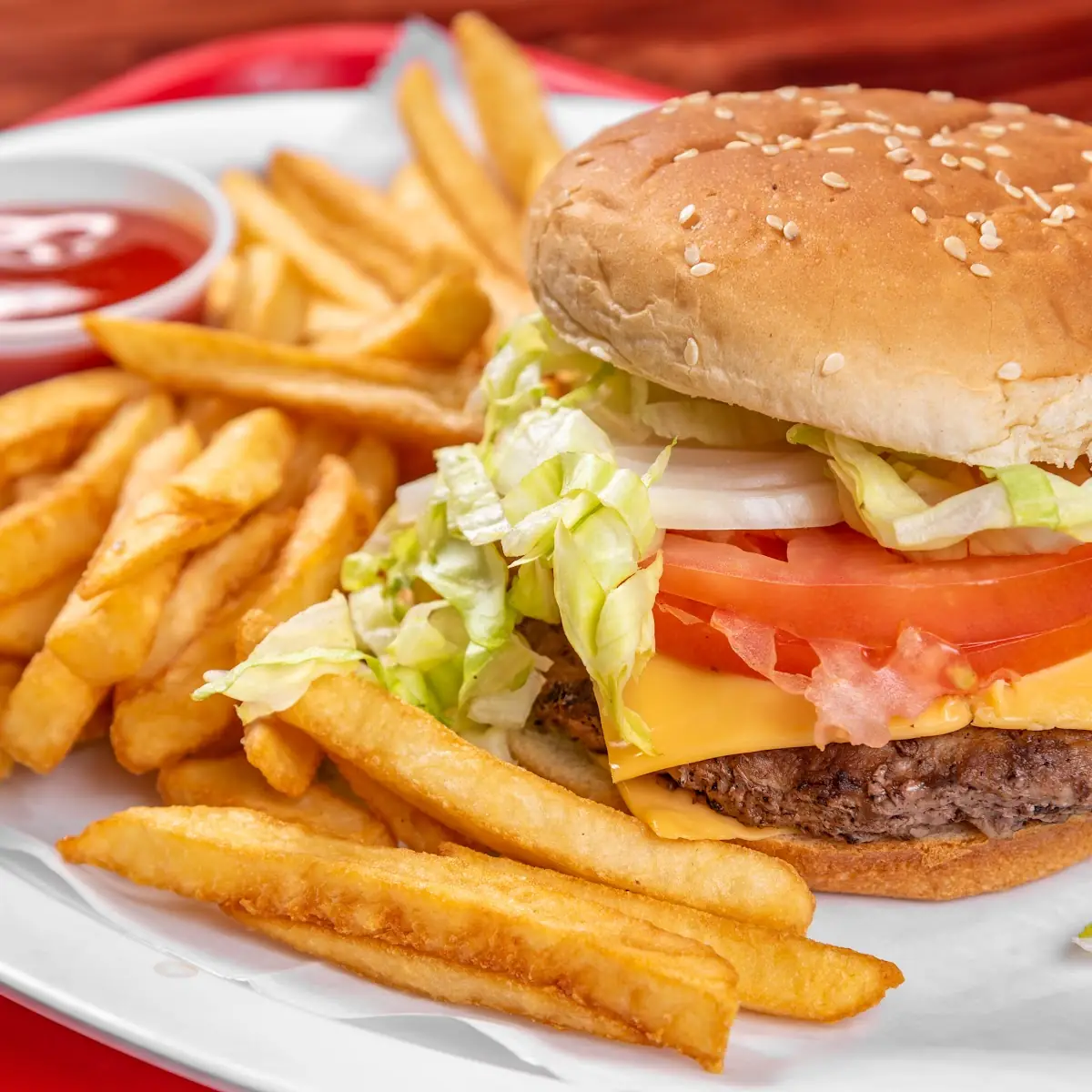 Hamburger Fries & Can