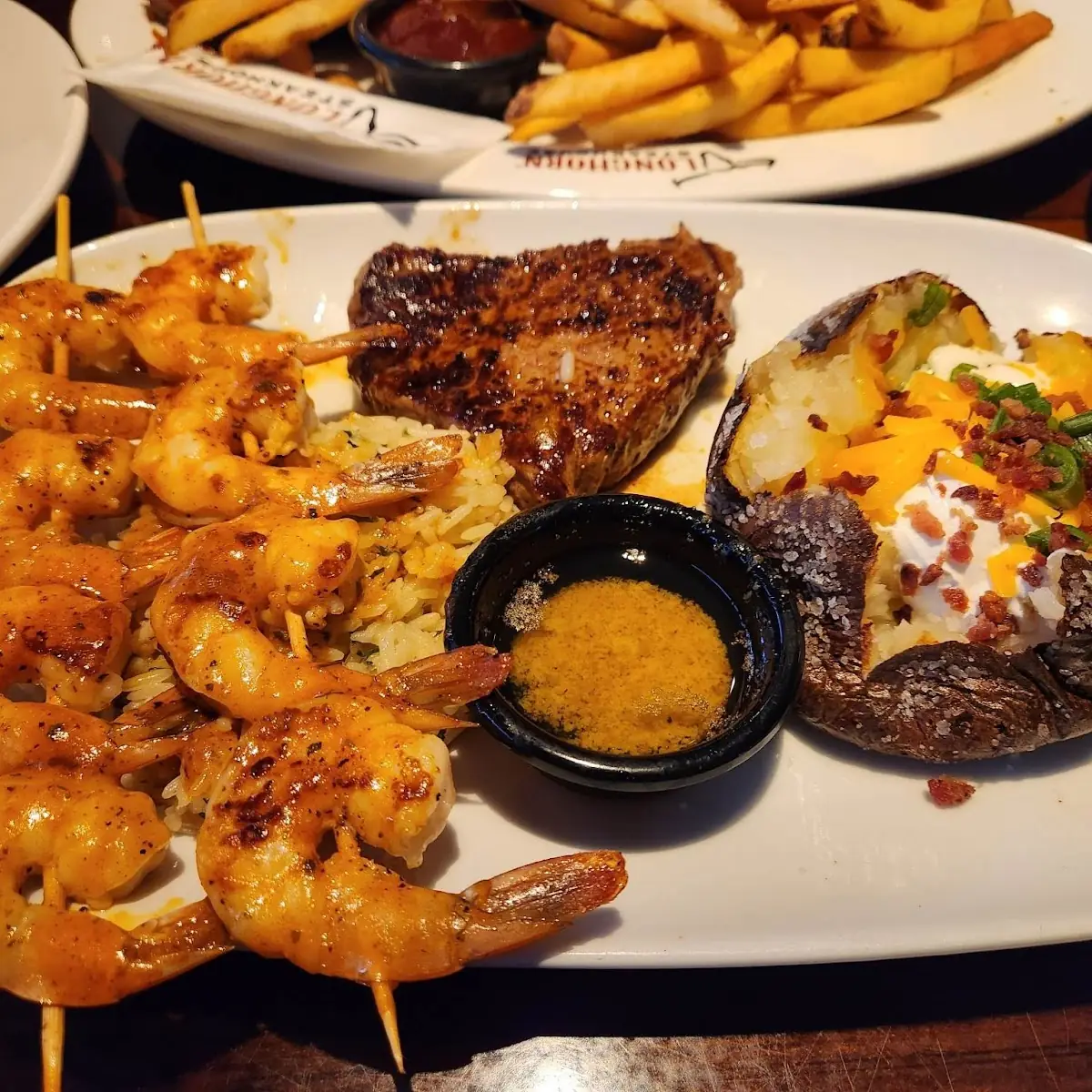 Longhorn Salmon with 8ct Redrock Grilled Shrimp