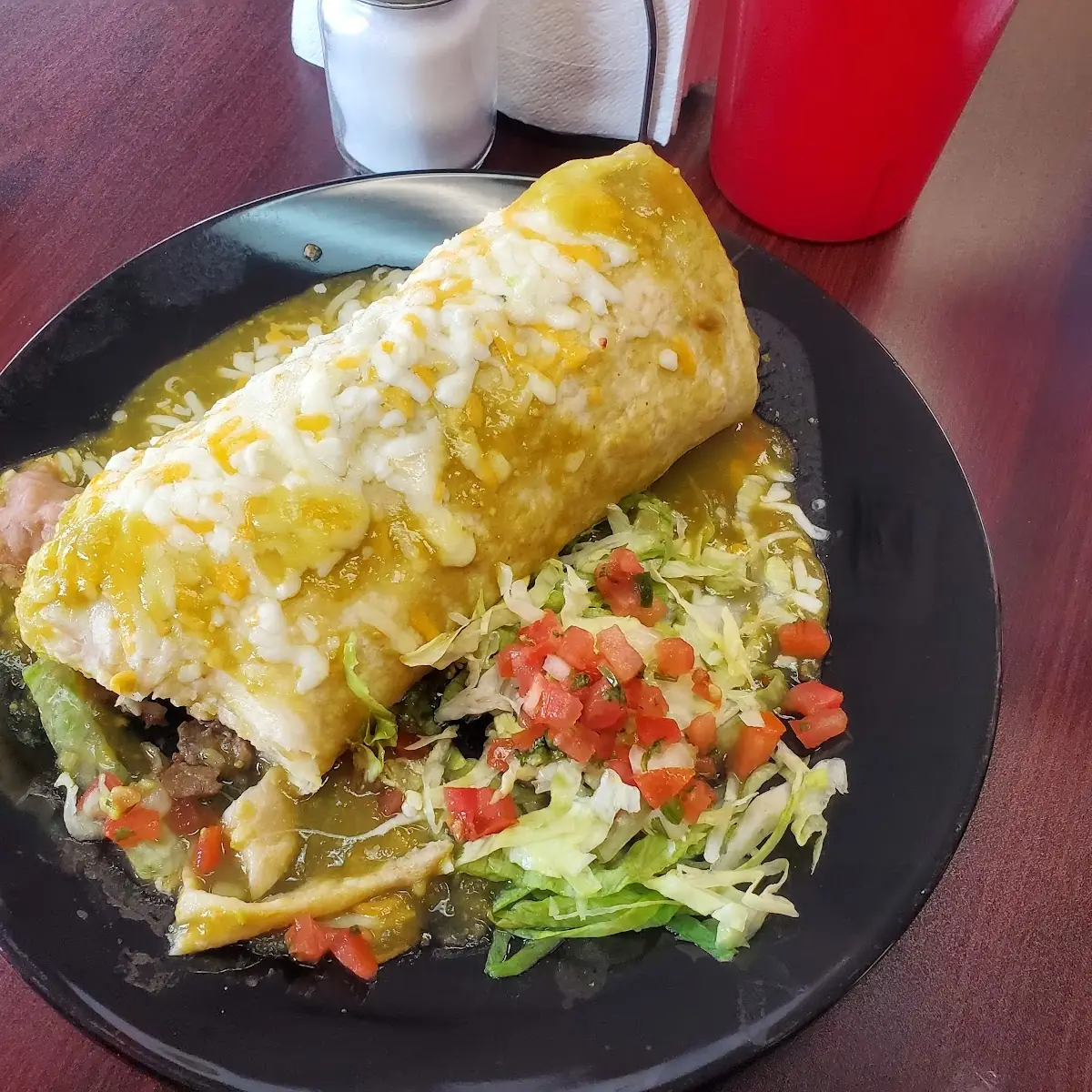 Ground beef burrito