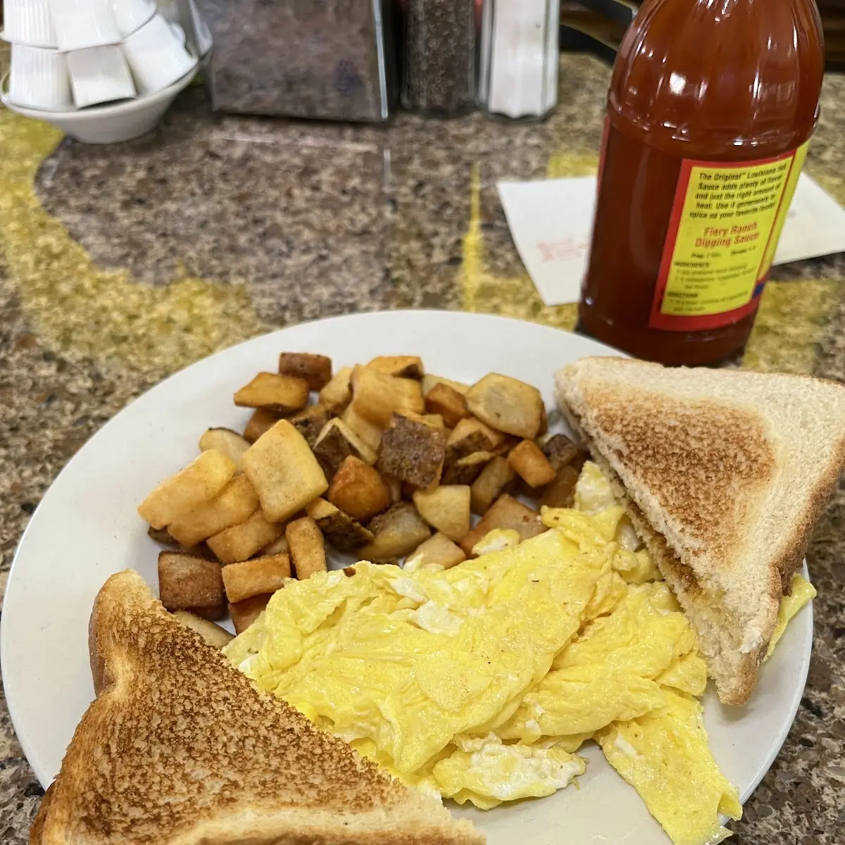 Eggs Country Potatoes and Toast