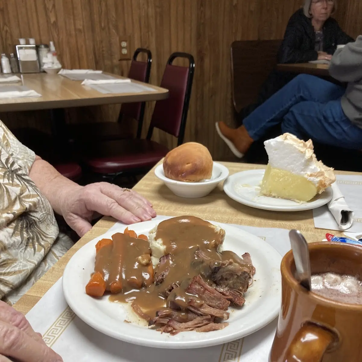 Pot Roast with Carrots and Mashed Potatoes