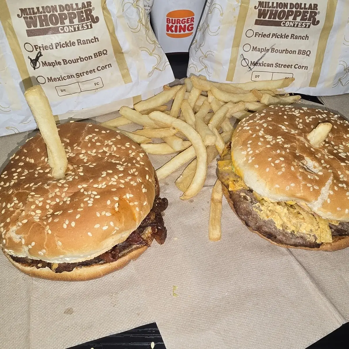 Maple Bourbon BBQ Whopper& Mexican
