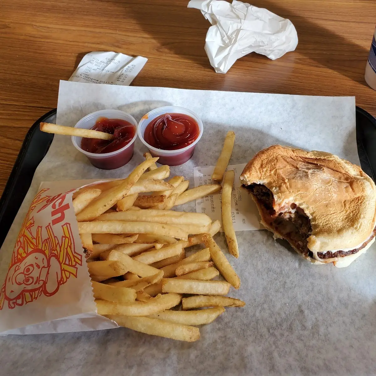 Pizza Burger and Fries