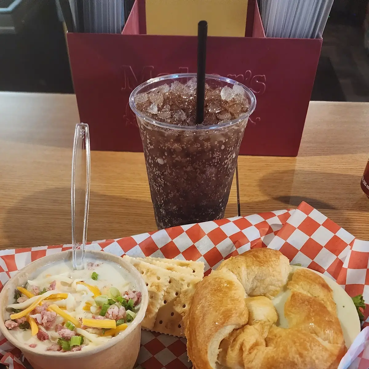 Potato Soup & Chicken Salad Sandwich