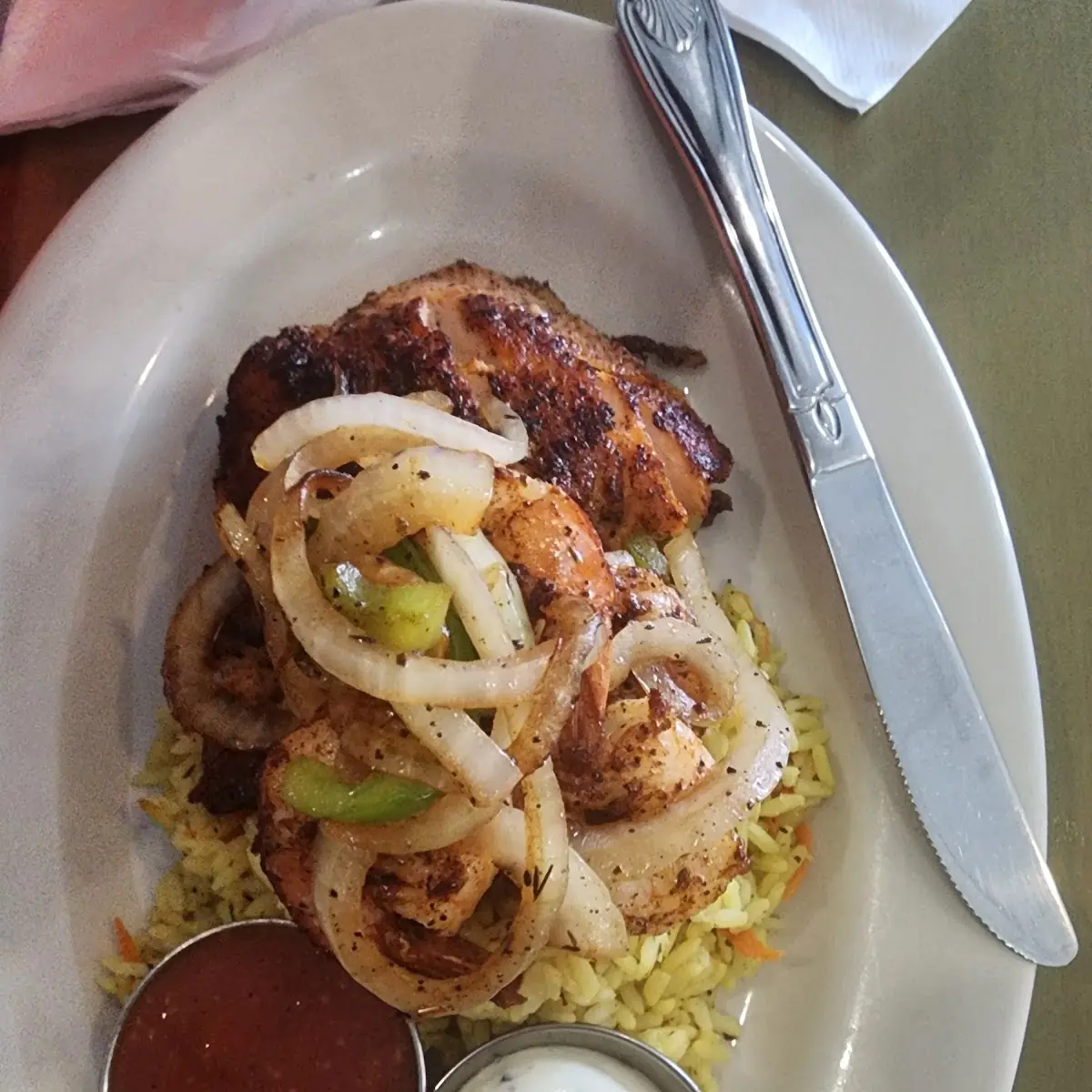 Grilled Salmon and Shrimp