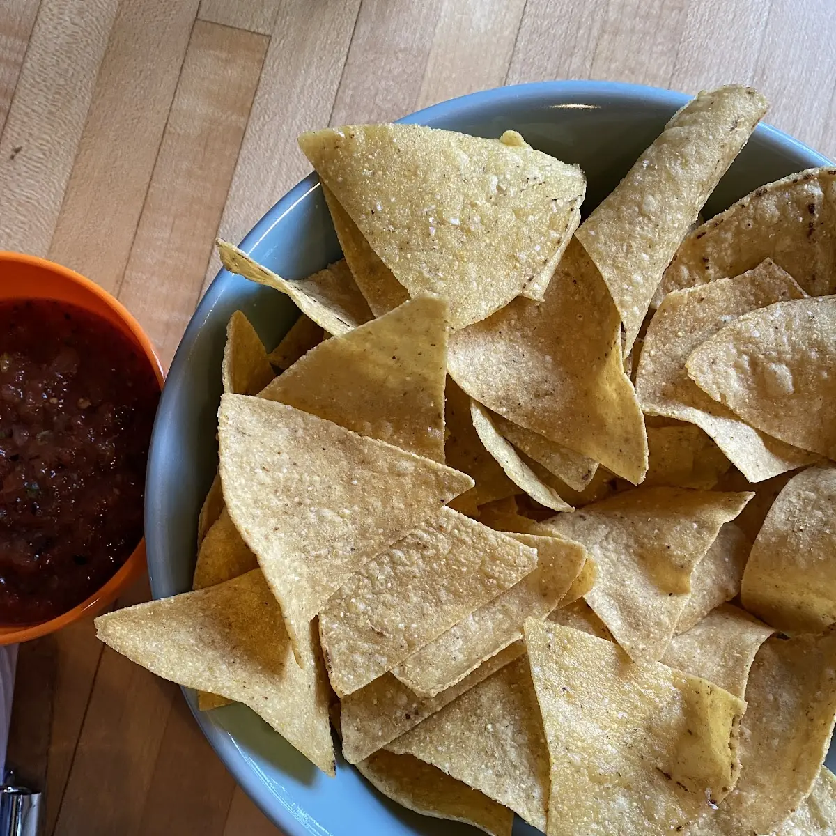 Fresh Tortilla Chips with Salsa Sauce