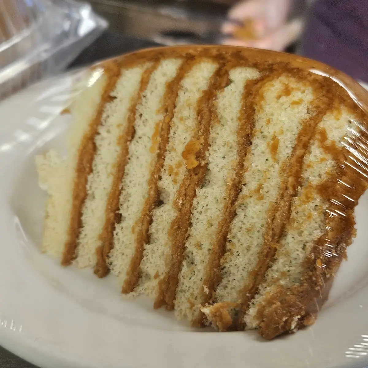 7 Layer Caramel Cake Slice