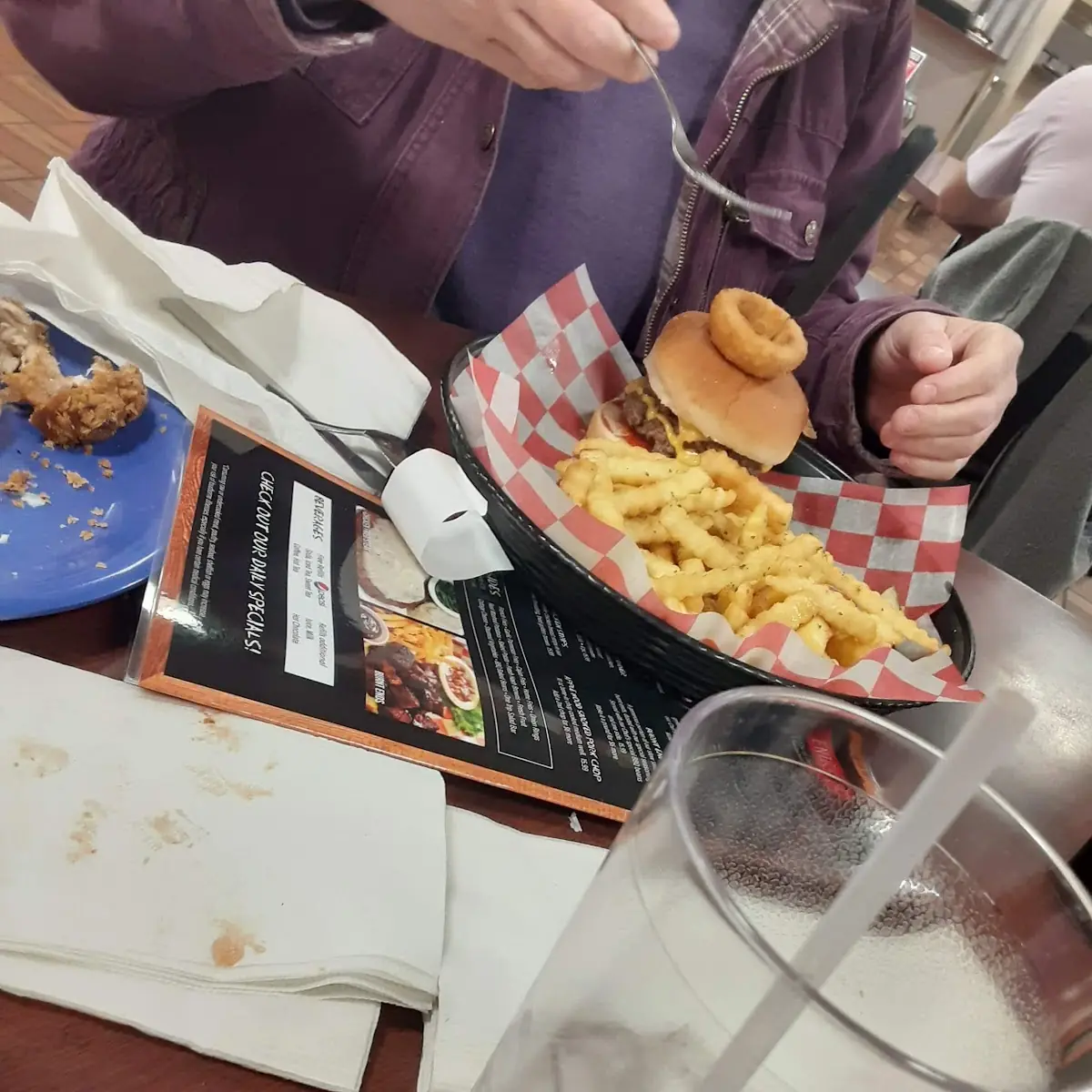 Double Cheeseburger with French Fries