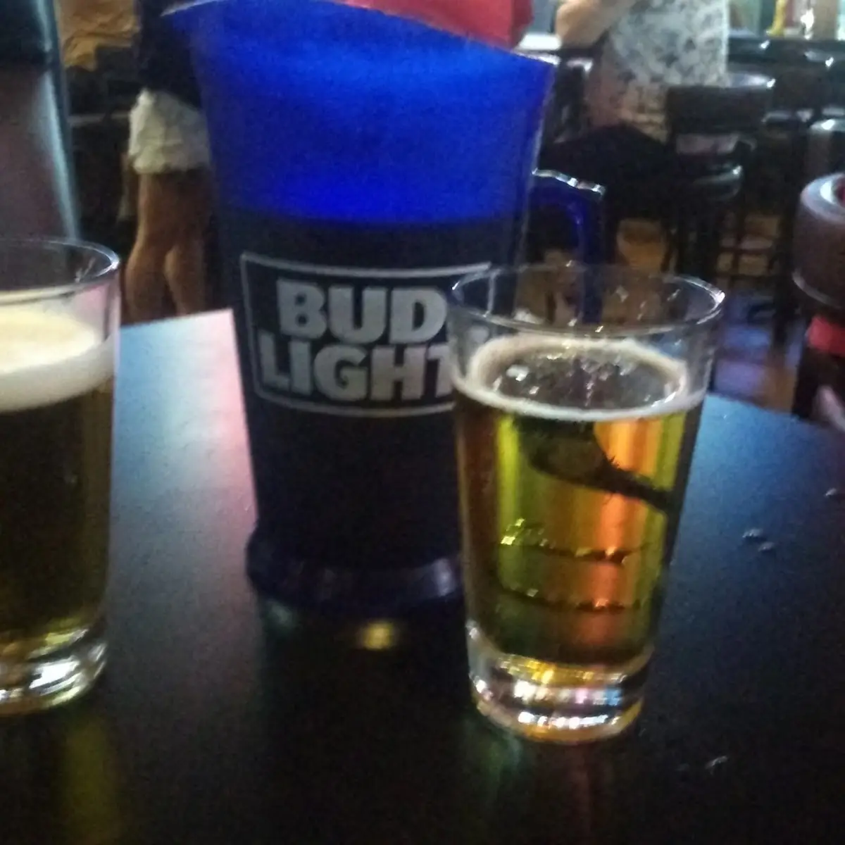 Ice Cold Miller Light in a Bud Light Pitcher