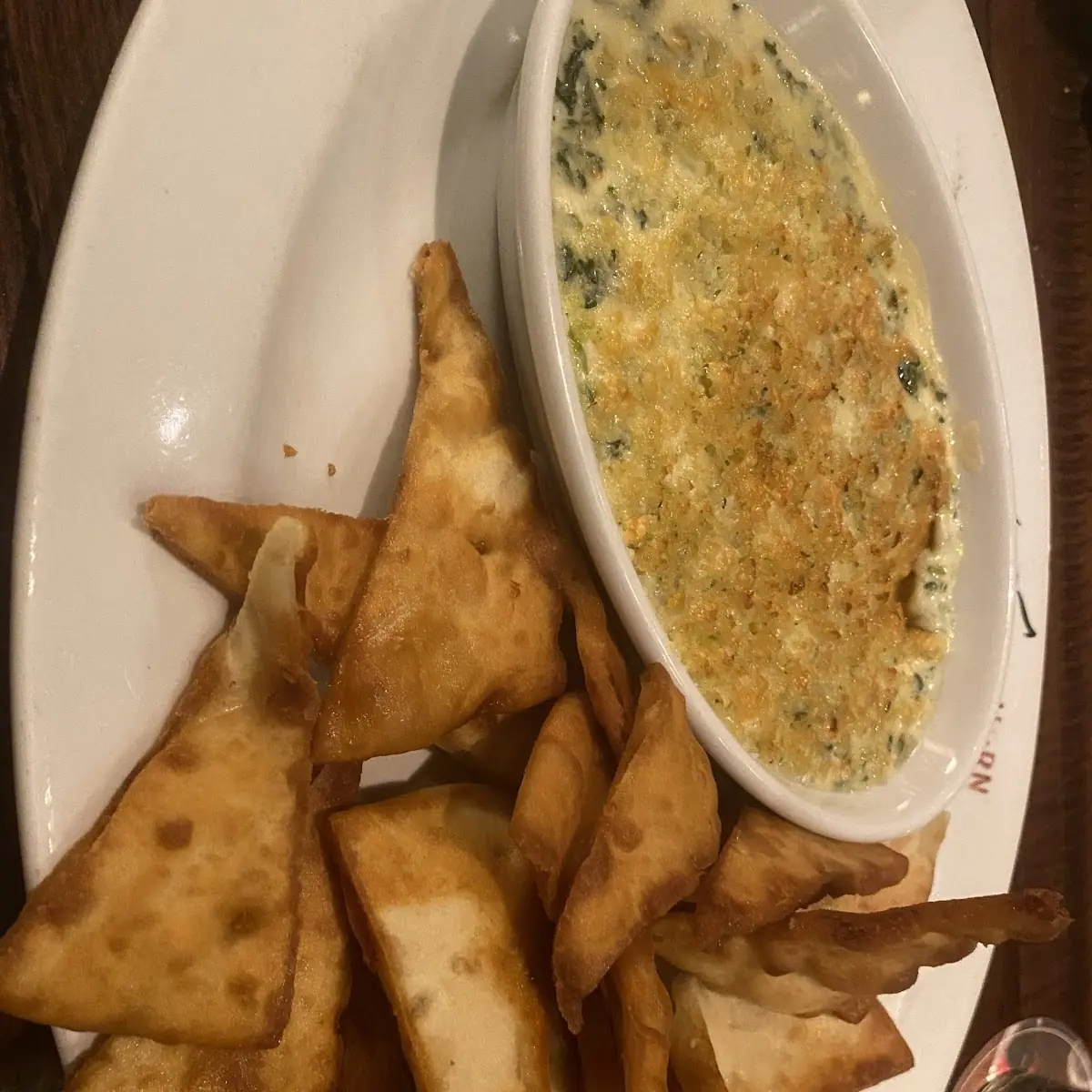 Parmesan Crusted Spinach Dip