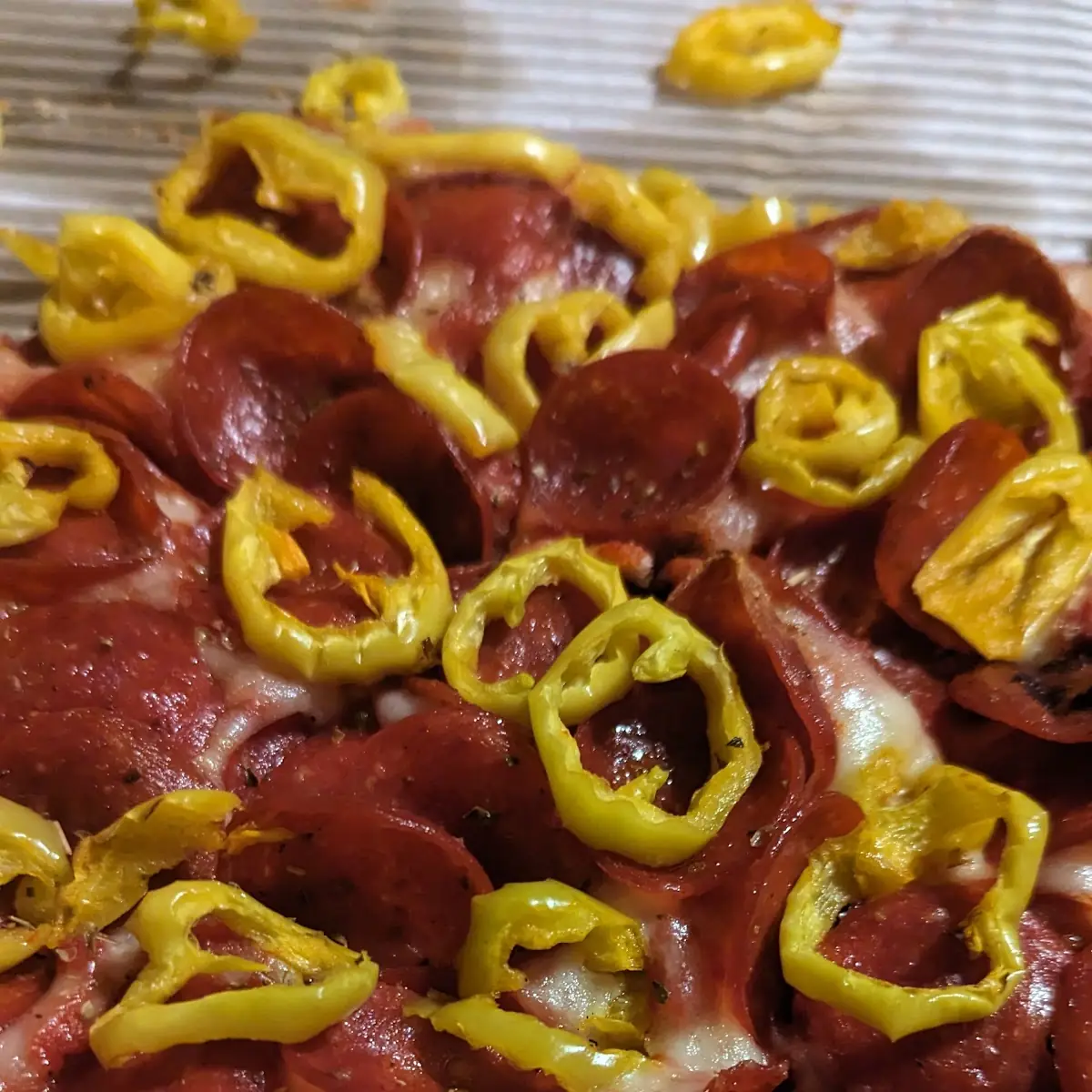 Pepperoni and Banana Peppers