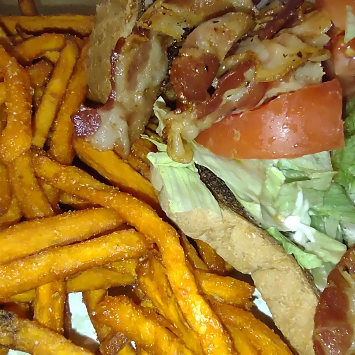 blt and Sweet Potato Fries